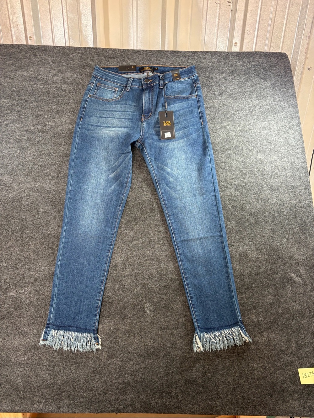 Lucky & Blessed L&B Mid Rise Ankle Skinny Blue Jeans Size 14 NWT